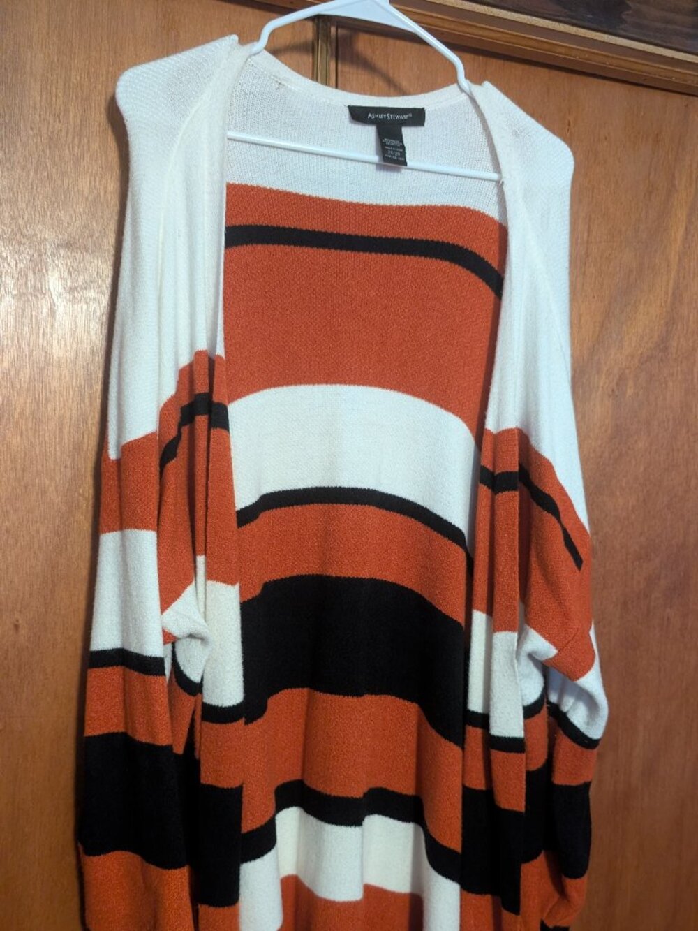 Orange and Black Duster Cardigan